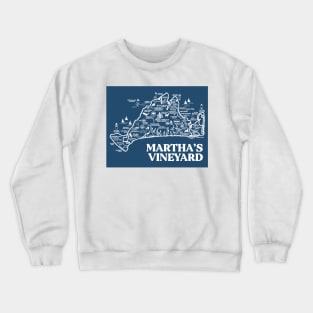 Martha's Vineyard Map Crewneck Sweatshirt